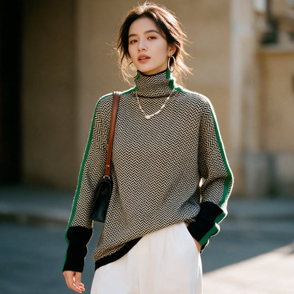 Charlie - Stylish Texture Turtleneck Sweater