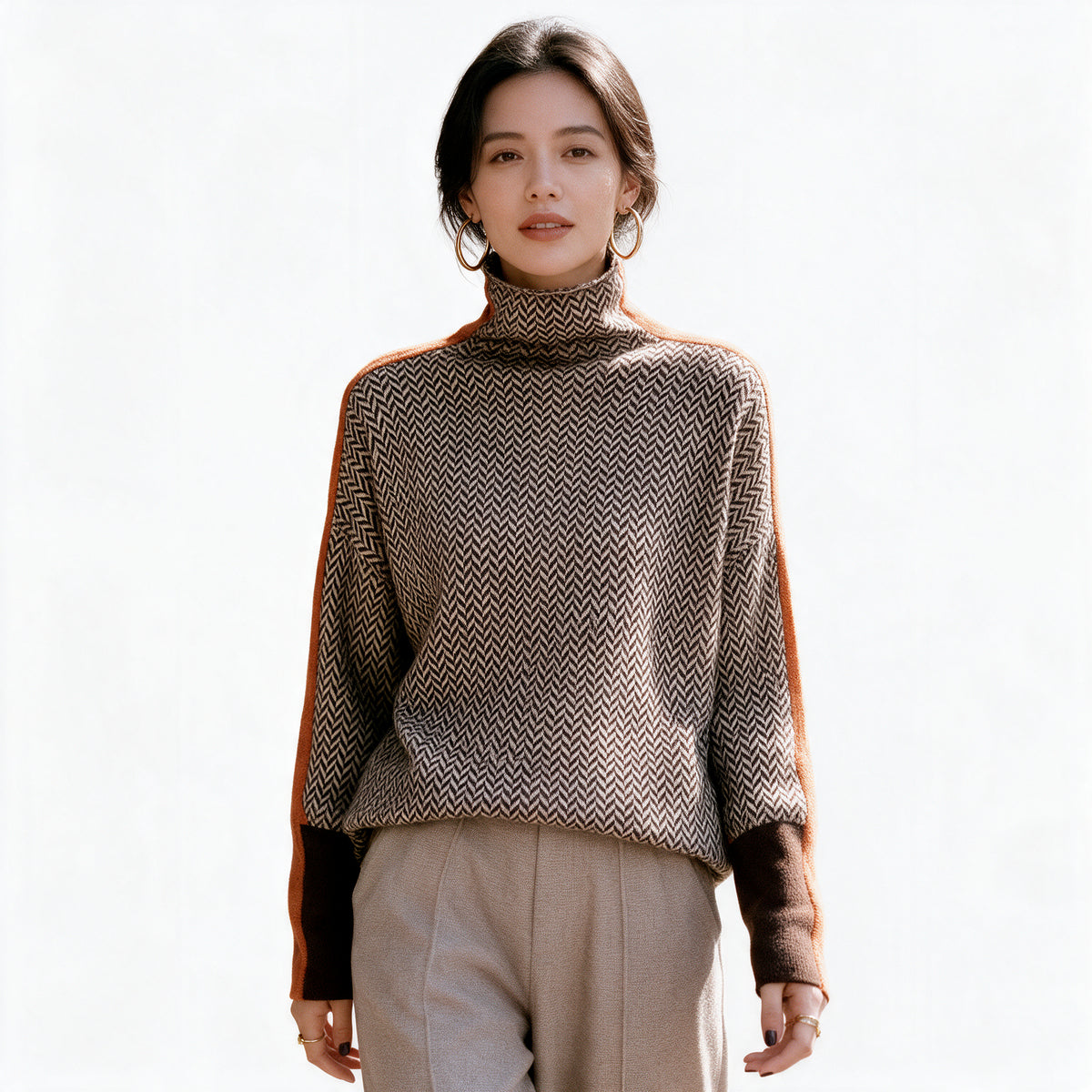 Charlie - Stylish Texture Turtleneck Sweater