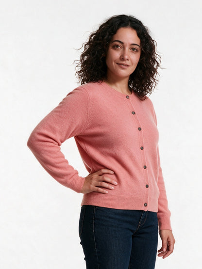 Clemence - Women's Fine Knit Button-Up Cardigan - view 2