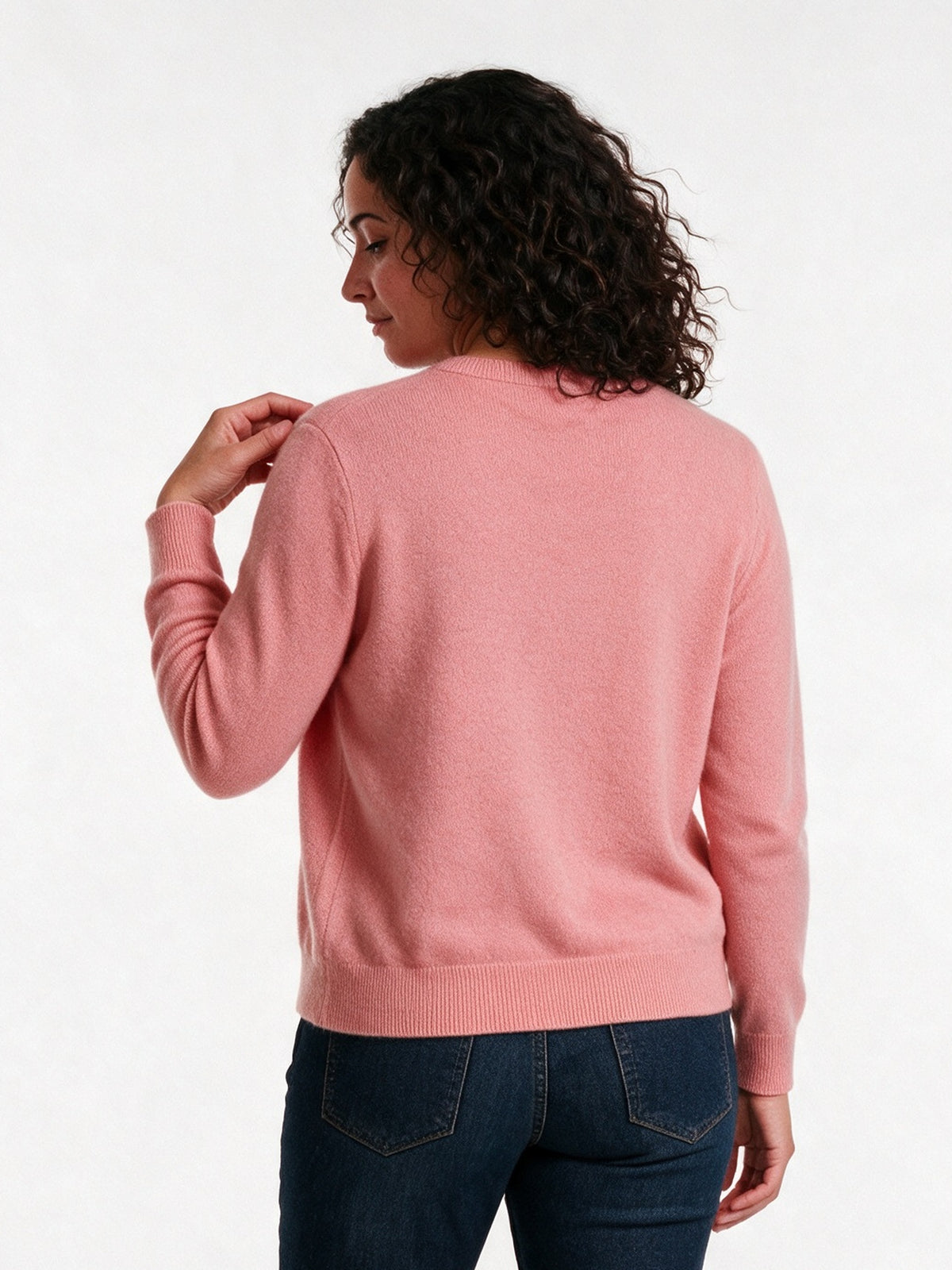 Clemence - Women's Fine Knit Button-Up Cardigan - view 5