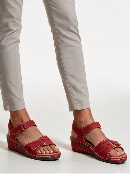 Crystal - Adjustable Strap Wedge Sandals for Women - view 1