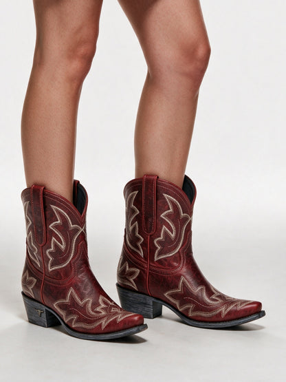 Dakota - Women's Embroidered Western Mid-Calf Boots - view 2