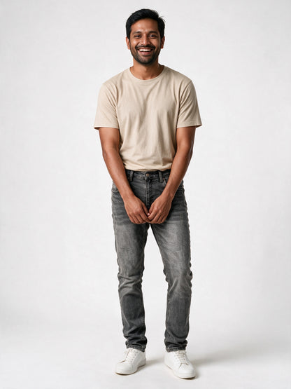 Dario - Men's Skinny Stretch Jeans with Zip Fly - view 1