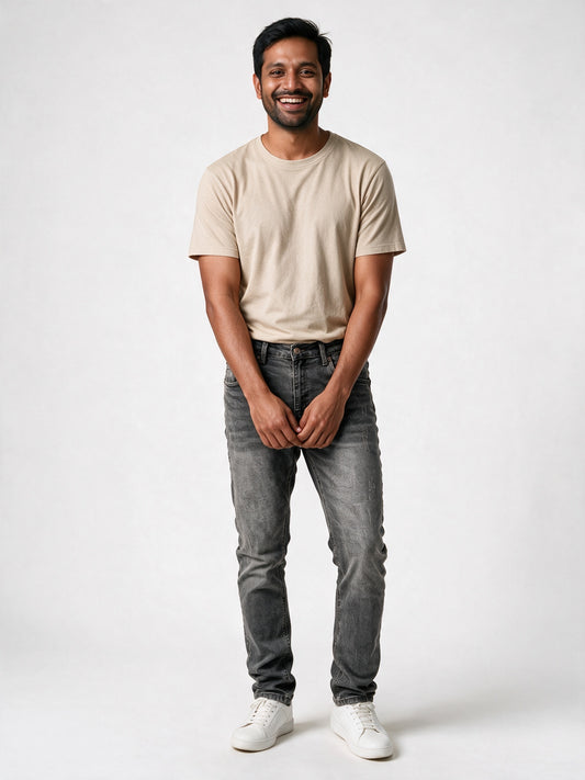 Dario - Men's Skinny Stretch Jeans with Zip Fly - view 1