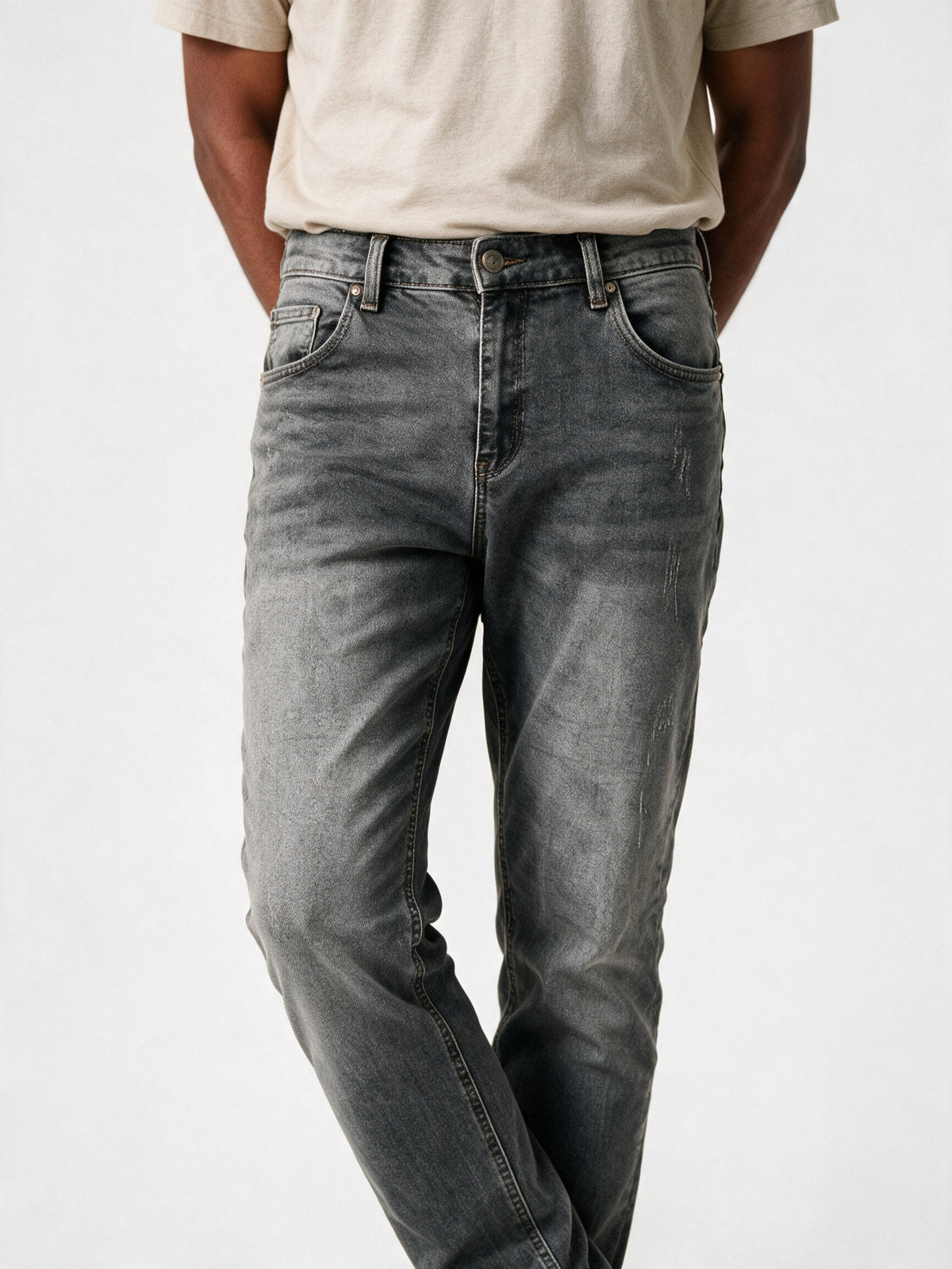 Dario - Men's Skinny Stretch Jeans with Zip Fly - view 3