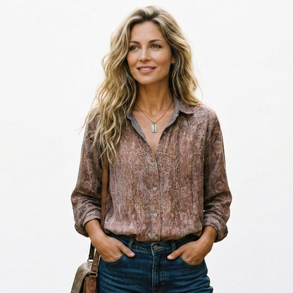 Sophia - Vintage Floral Womens Shirt