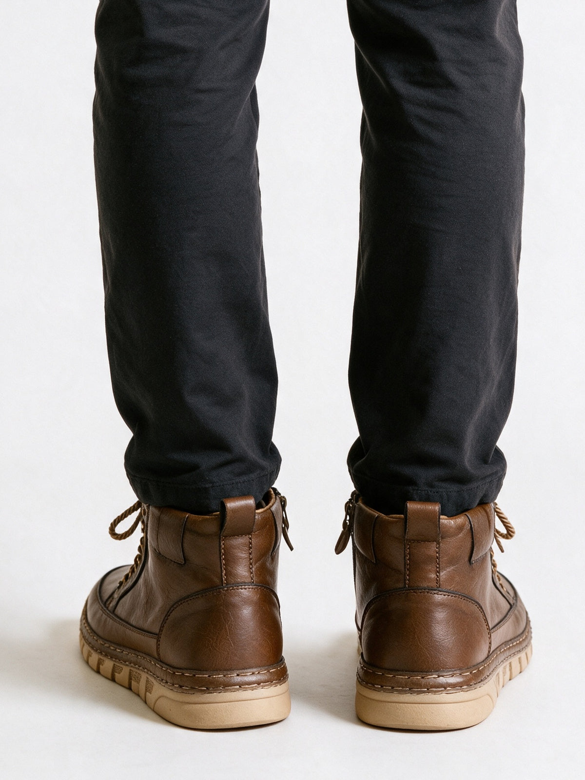 Declan - Men's High Top Lace Up Side Zip Boots - view 5