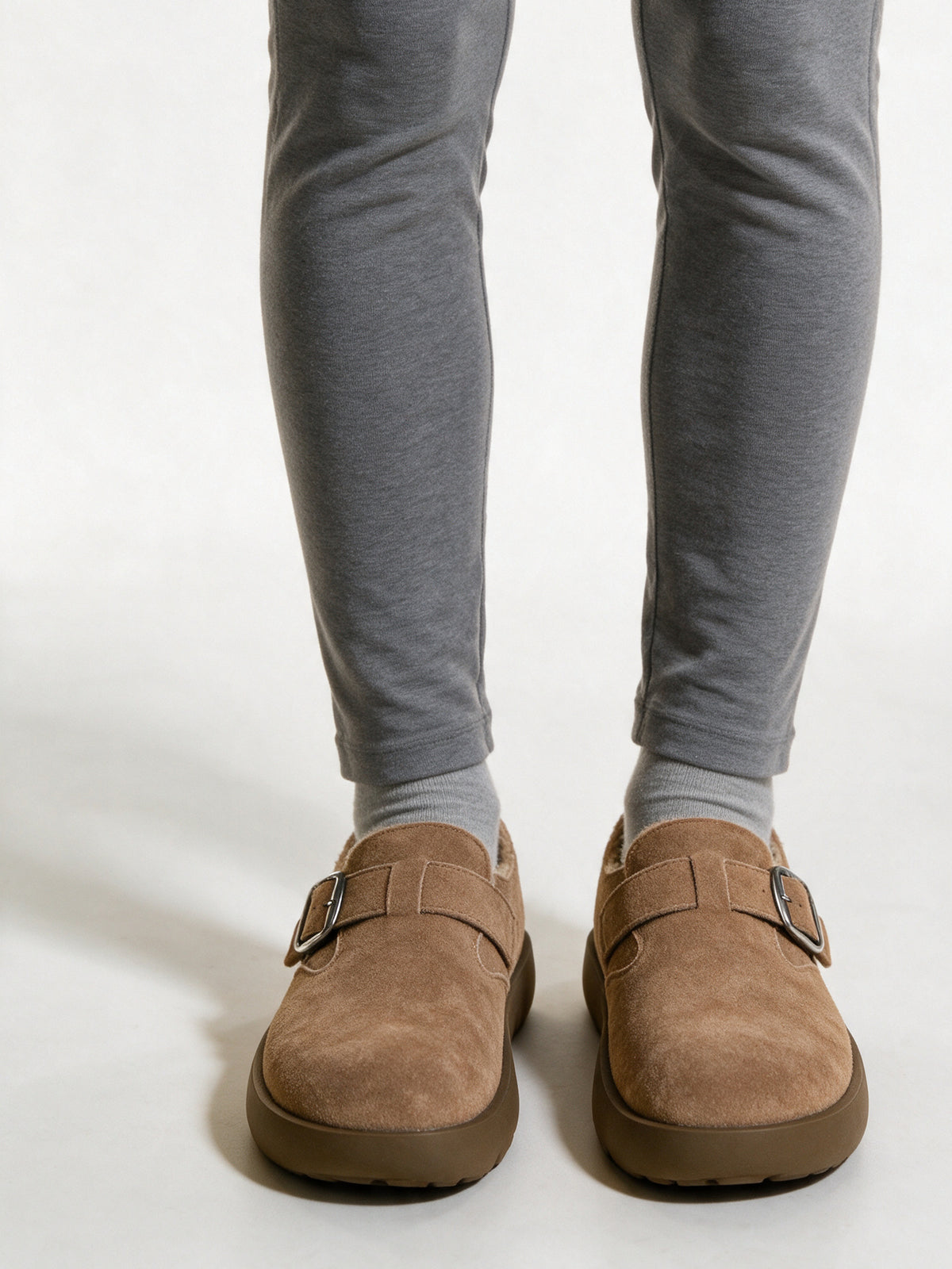 Eir - Women's Lined Clogs with Buckle Strap - view 3