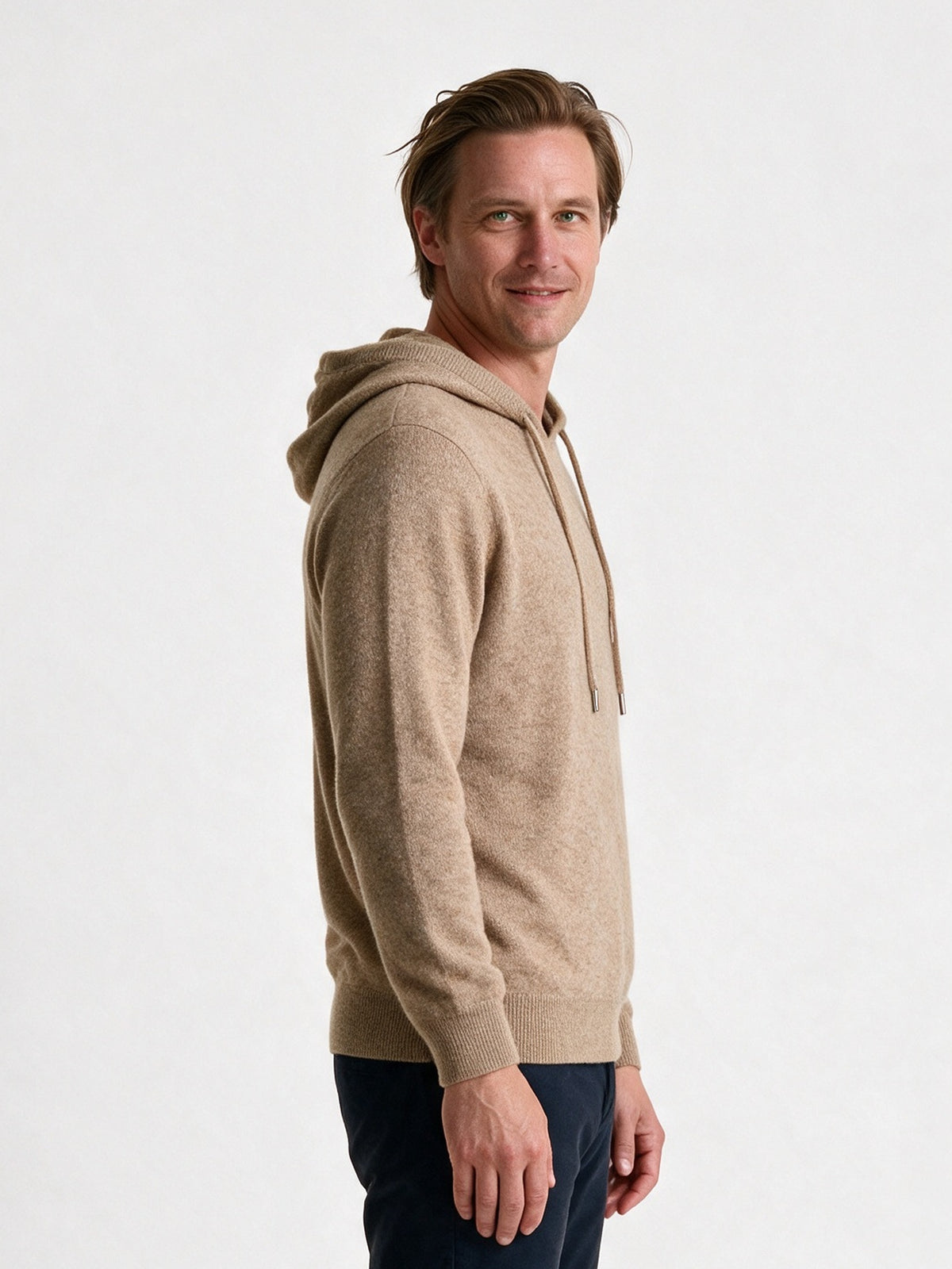Ellis - Men's Fine Knit Pullover Hoodie - view 2