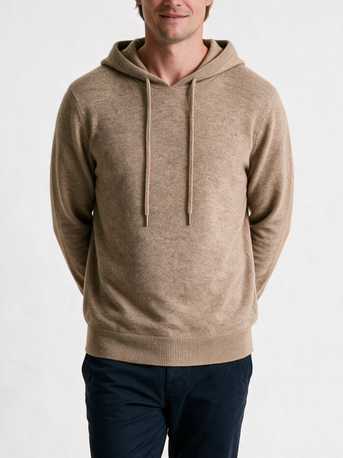 Ellis - Men's Fine Knit Pullover Hoodie - view 3