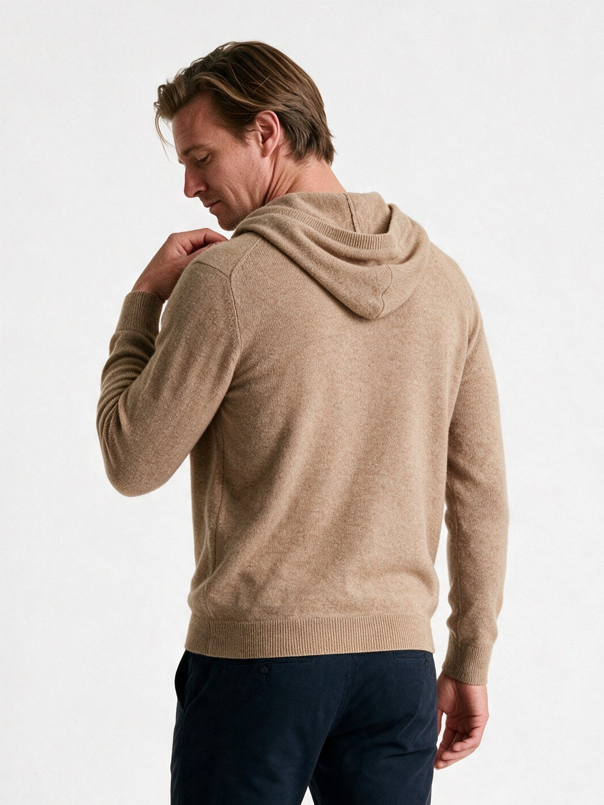 Ellis - Men's Fine Knit Pullover Hoodie - view 5