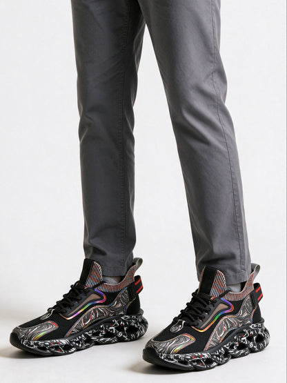 Enzo - Men's Marble Sole Chunky Street Sneakers - view 1