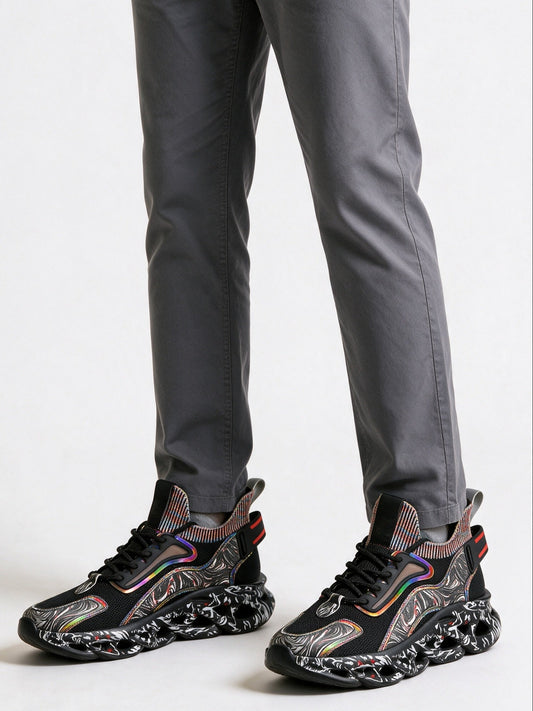 Enzo - Men's Marble Sole Chunky Street Sneakers - view 1