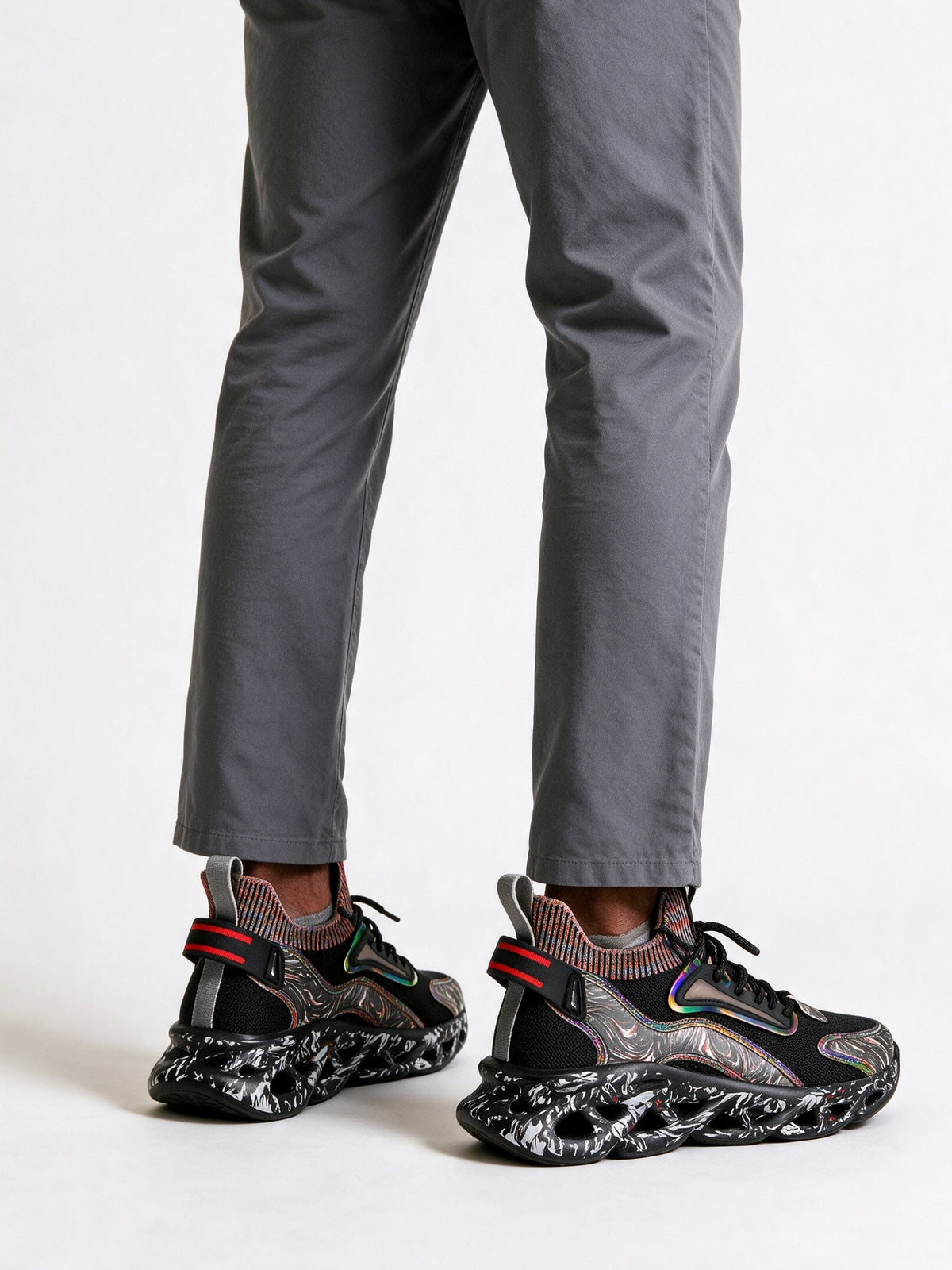Enzo - Men's Marble Sole Chunky Street Sneakers - view 5