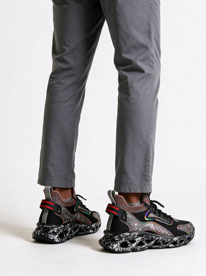 Enzo - Men's Marble Sole Chunky Street Sneakers - view 5