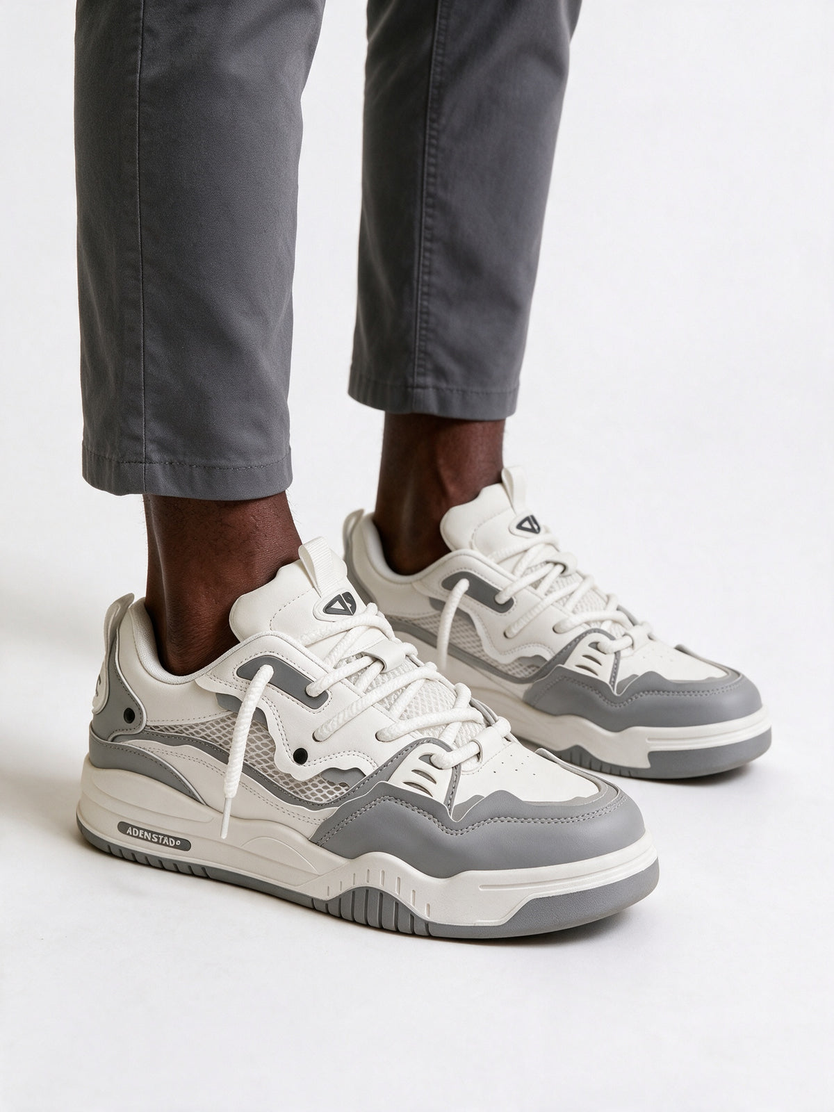 Ethan - Chunky Two-Tone Low-Top Sneakers for Men - view 3