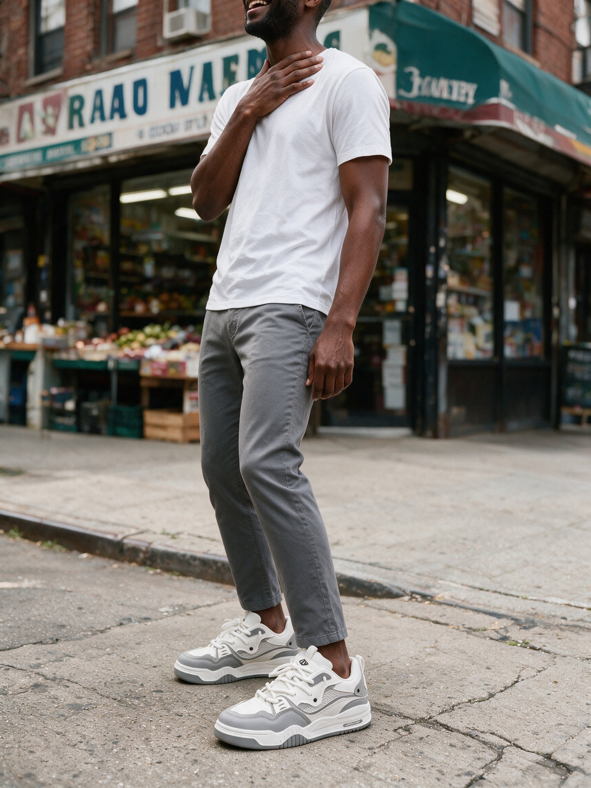 Ethan - Chunky Two-Tone Low-Top Sneakers for Men - view 4
