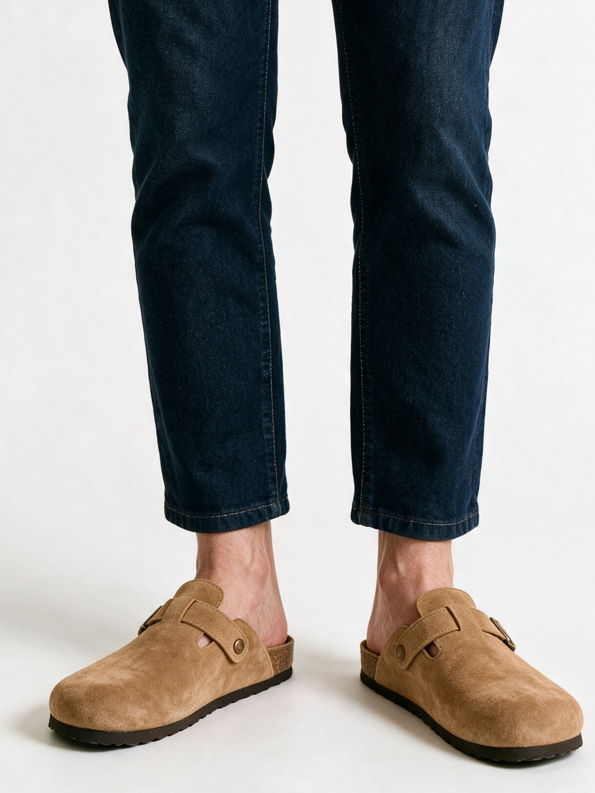 Ethan - Luxurious Soft Suede Mens Slippers - Brown