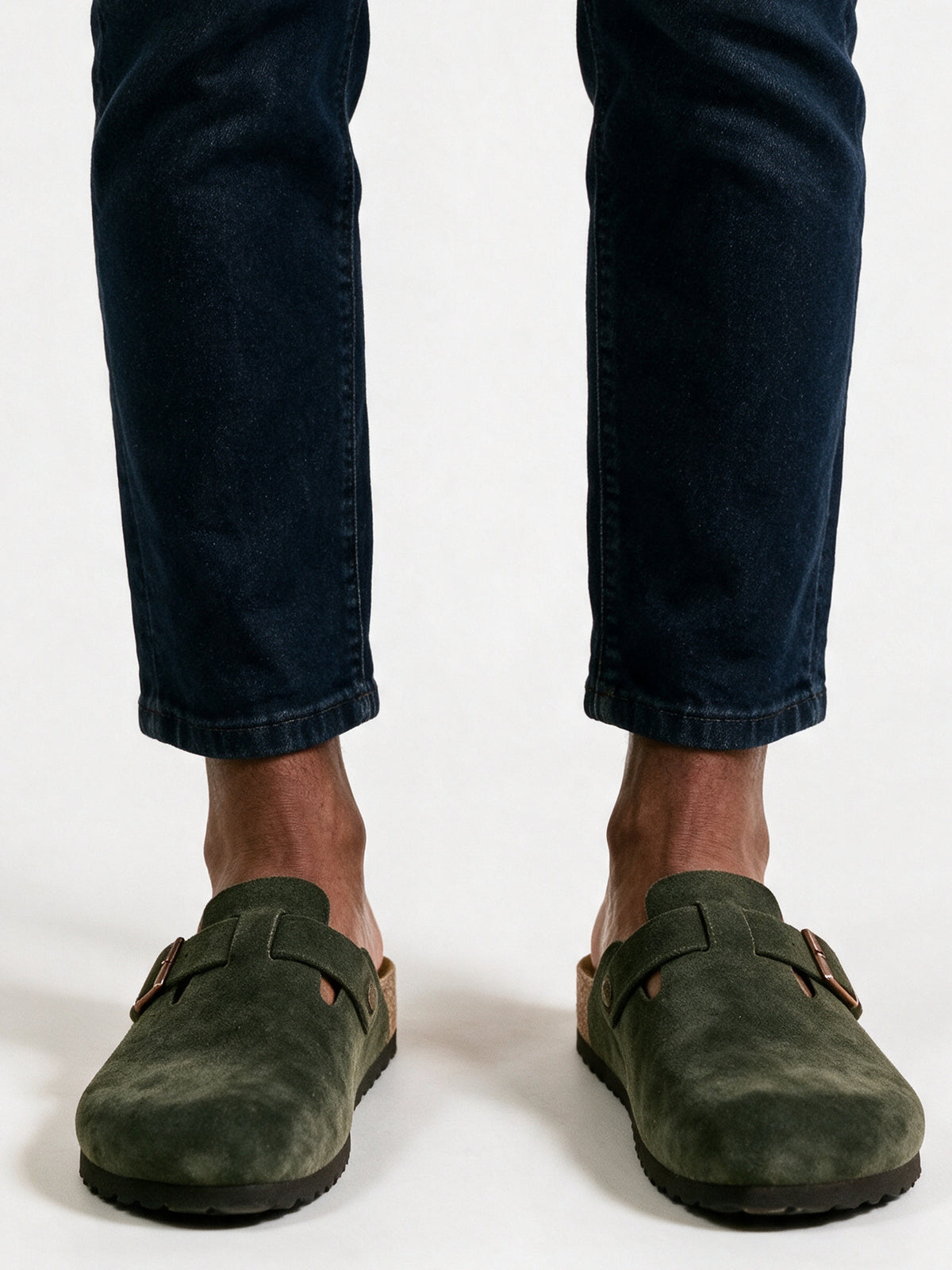 Ethan - Luxurious Soft Suede Mens Slippers - Green