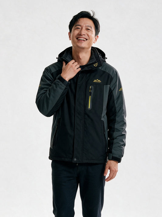 Everett - Men's Hooded Plush Lined Outdoor Jacket - view 1