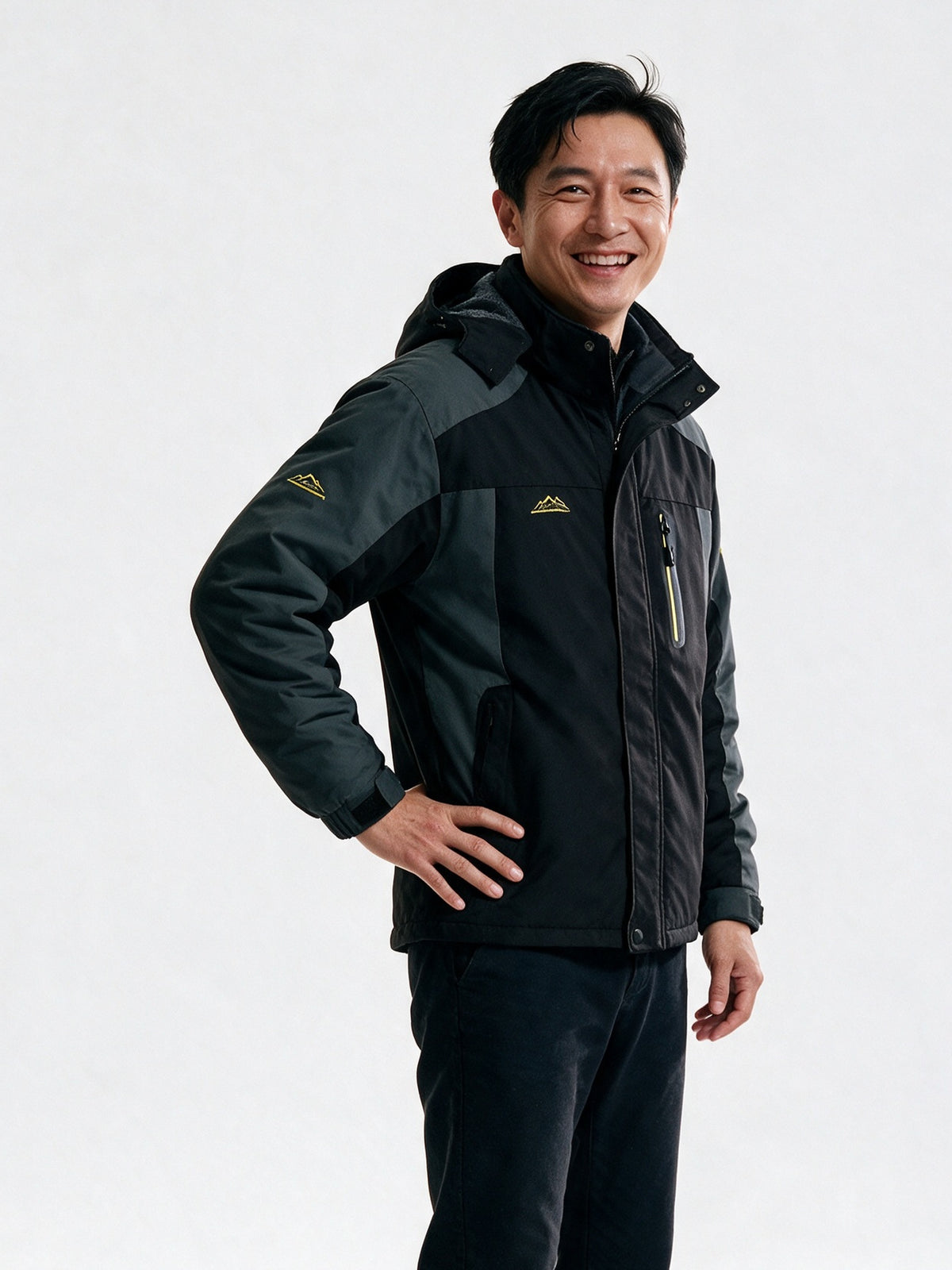 Everett - Men's Hooded Plush Lined Outdoor Jacket - view 2