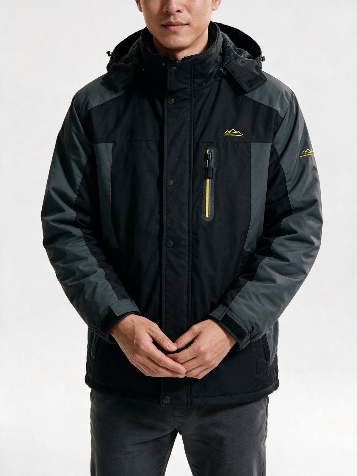 Everett - Men's Hooded Plush Lined Outdoor Jacket - view 3