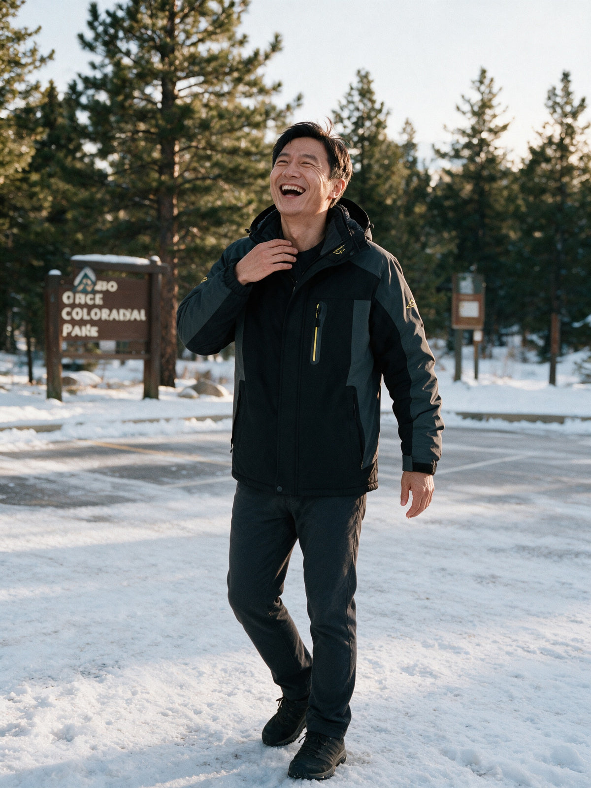 Everett - Men's Hooded Plush Lined Outdoor Jacket - view 4