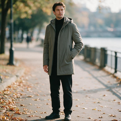 Ezra - Stylish Men's Winter Jacket With Detachable Hood