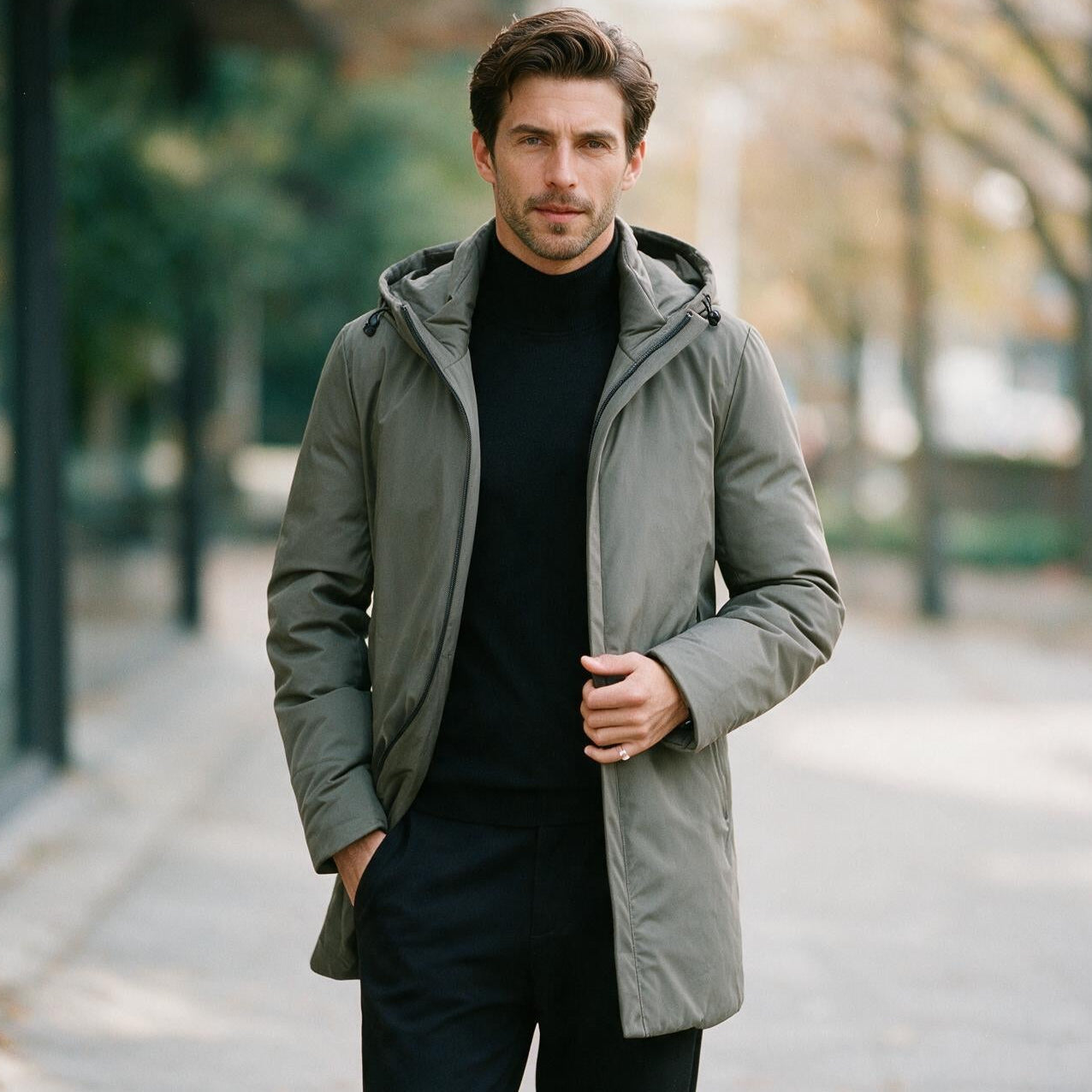 Ezra - Stylish Men's Winter Jacket With Detachable Hood