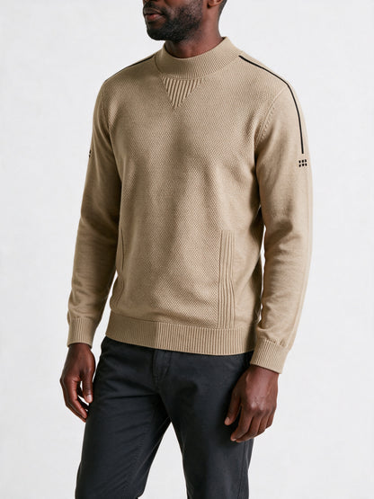 Fergus - Men's Textured Mock Neck Sweater - view 3