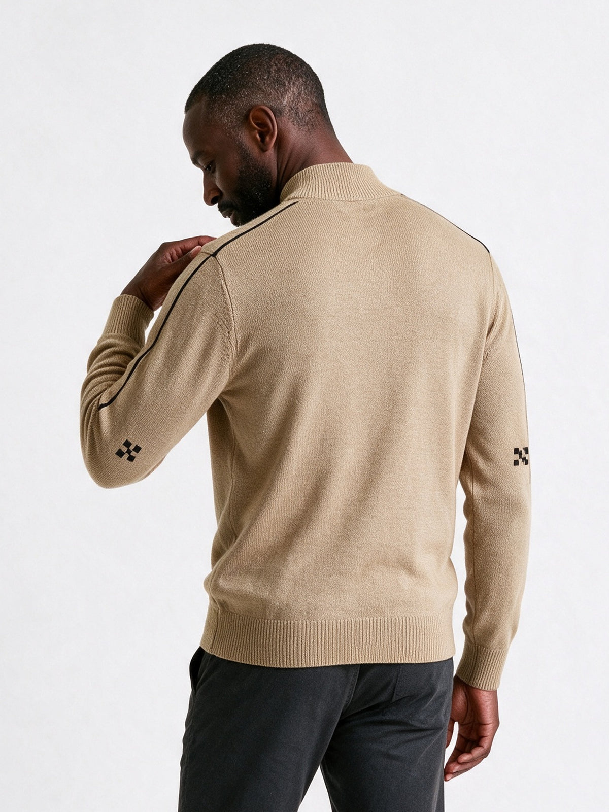 Fergus - Men's Textured Mock Neck Sweater - view 5