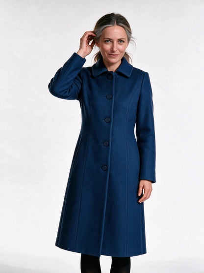 Florence - Tailored Long Line Jacket - Blue