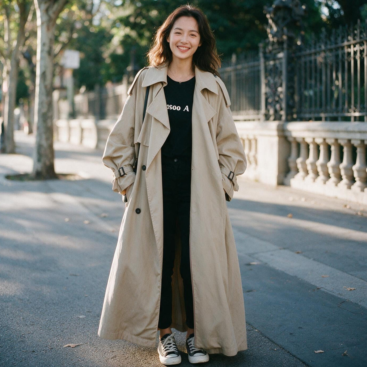 Francesca - Oversized Casual Trench Coat for Women