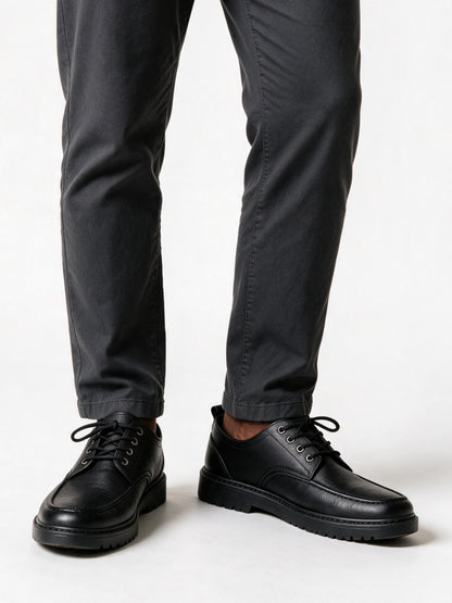 Fraser - Men's Lace-Up Moc Toe Shoes with Chunky Sole - view 1