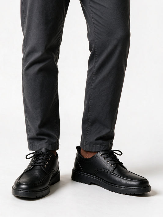 Fraser - Men's Lace-Up Moc Toe Shoes with Chunky Sole - view 1