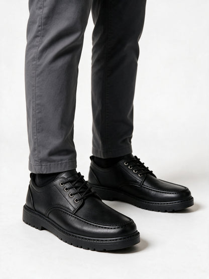 Fraser - Men's Lace-Up Moc Toe Shoes with Chunky Sole - view 3