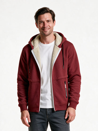 Gabrielle - Cozy Thick Sherpa Hooded Sweatshirt for Men - view 1