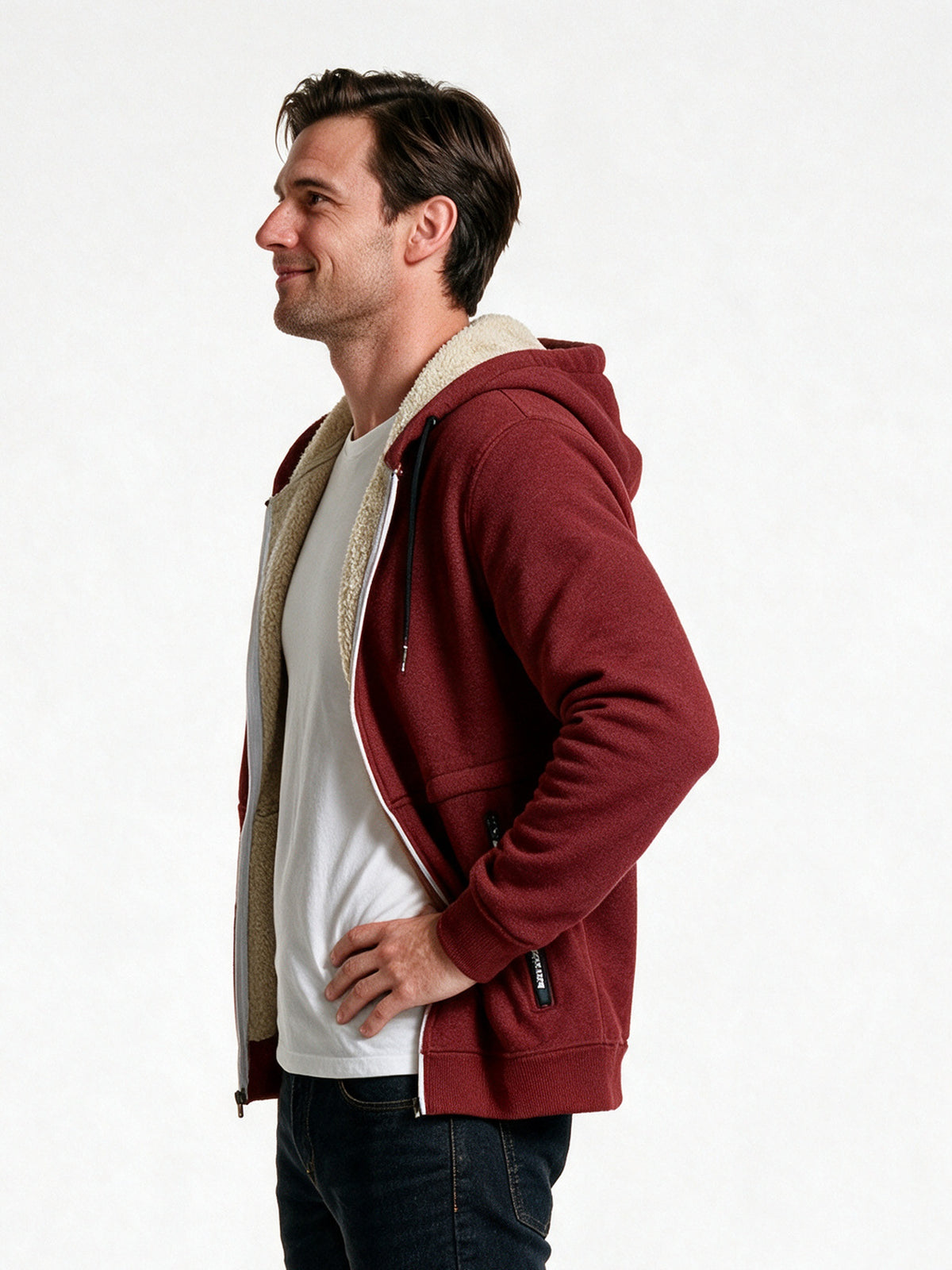Gabrielle - Cozy Thick Sherpa Hooded Sweatshirt for Men - view 2