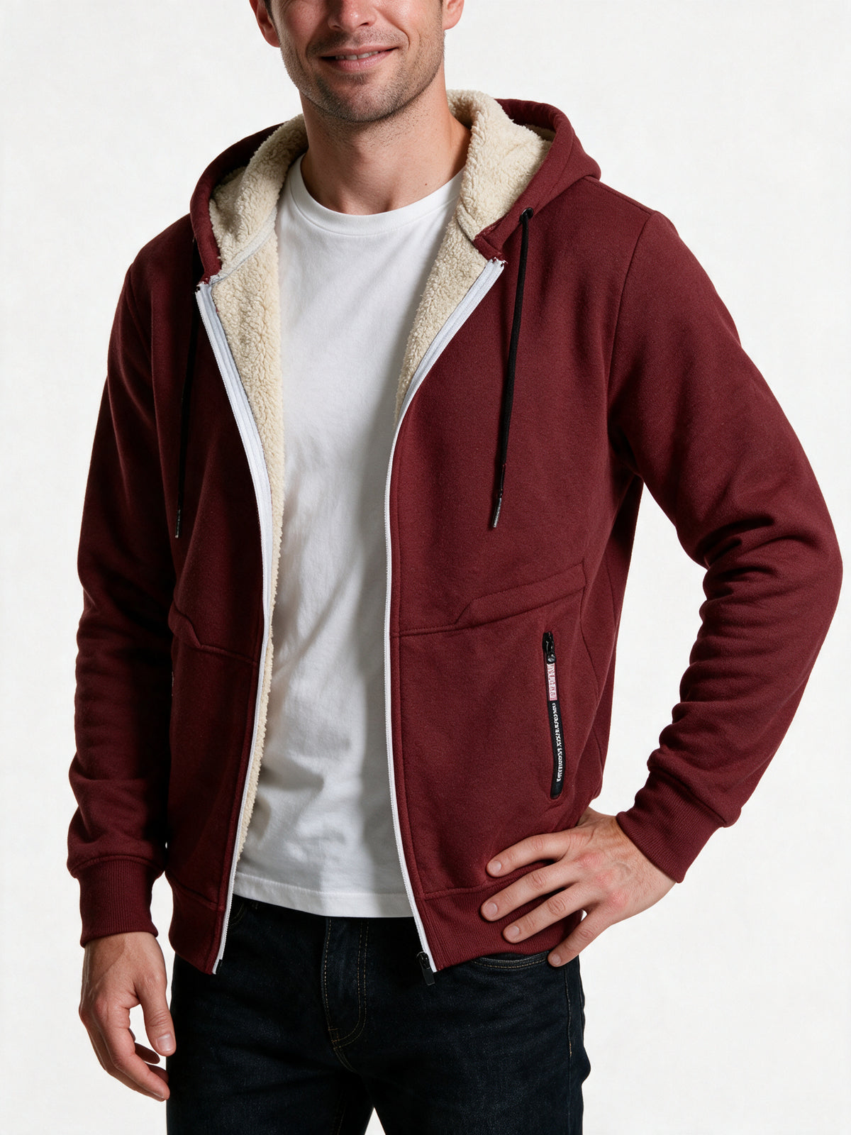 Gabrielle - Cozy Thick Sherpa Hooded Sweatshirt for Men - view 3