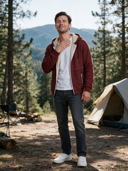 Gabrielle - Cozy Thick Sherpa Hooded Sweatshirt for Men - view 4