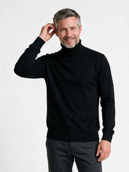 Gabrielle - Luxurious Cashmere Sweater for Men - BLACK