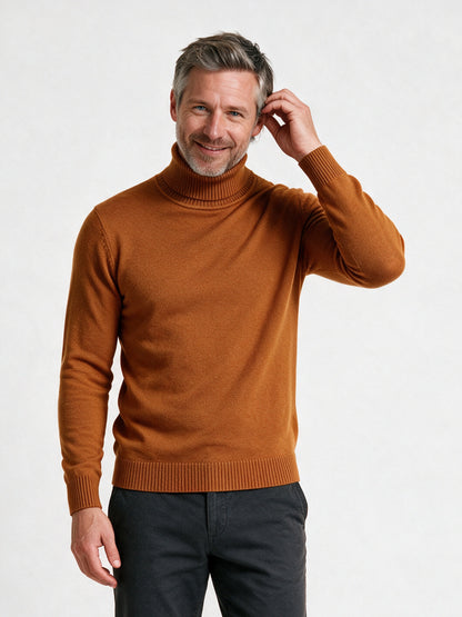 Gabrielle - Luxurious Cashmere Sweater for Men - DARK ORANGE