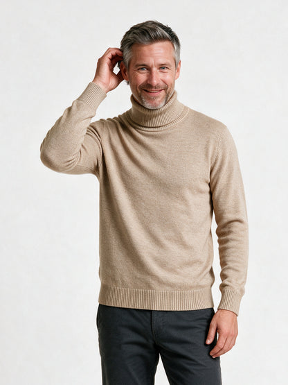 Gabrielle - Luxurious Cashmere Sweater for Men - KHAKI