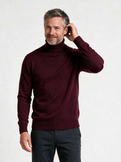 Gabrielle - Luxurious Cashmere Sweater for Men - WINE RED