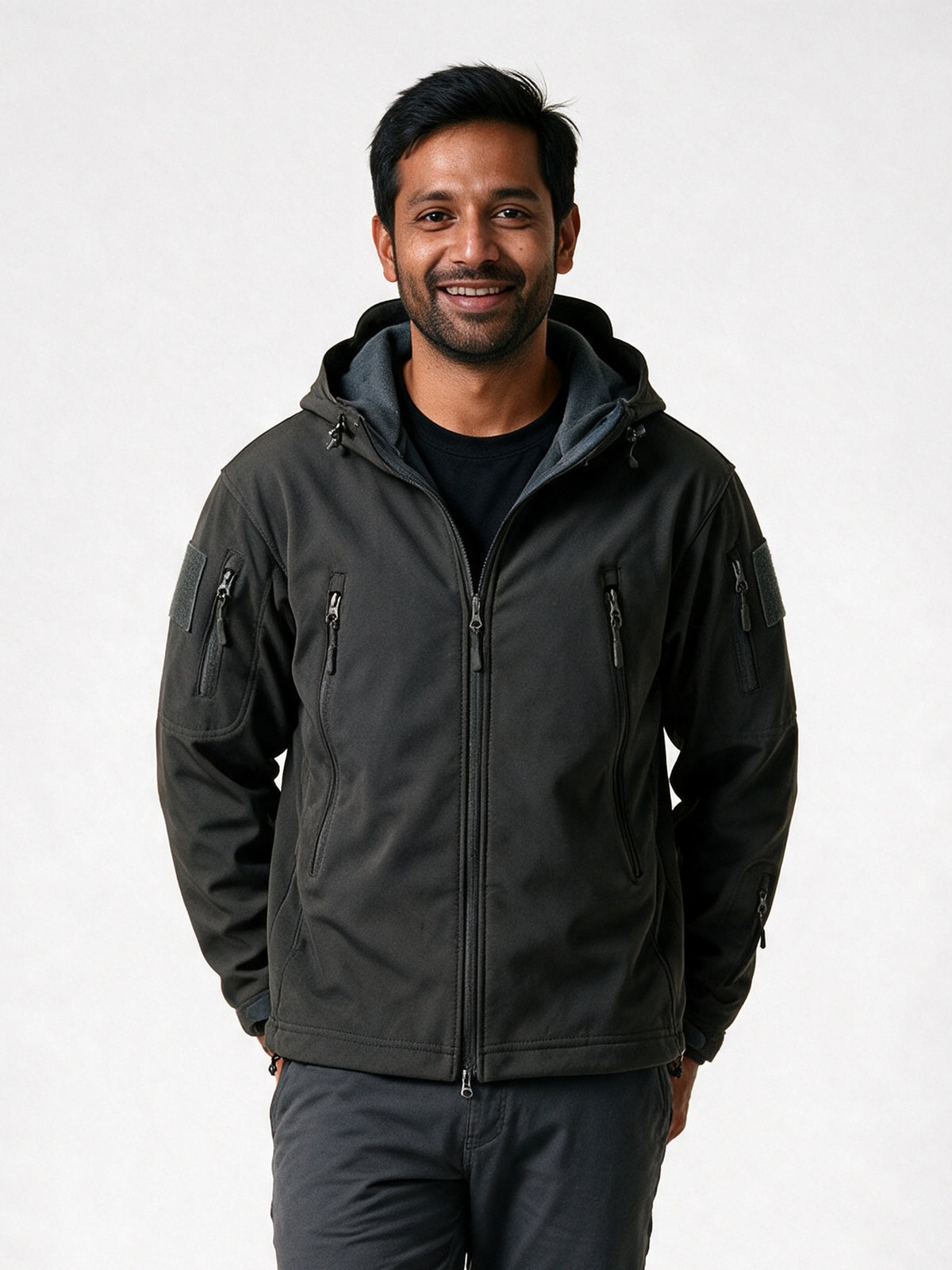 Gabrielle - Warm Softshell Fleece Jacket for Outdoor Activities - Gray Jacket