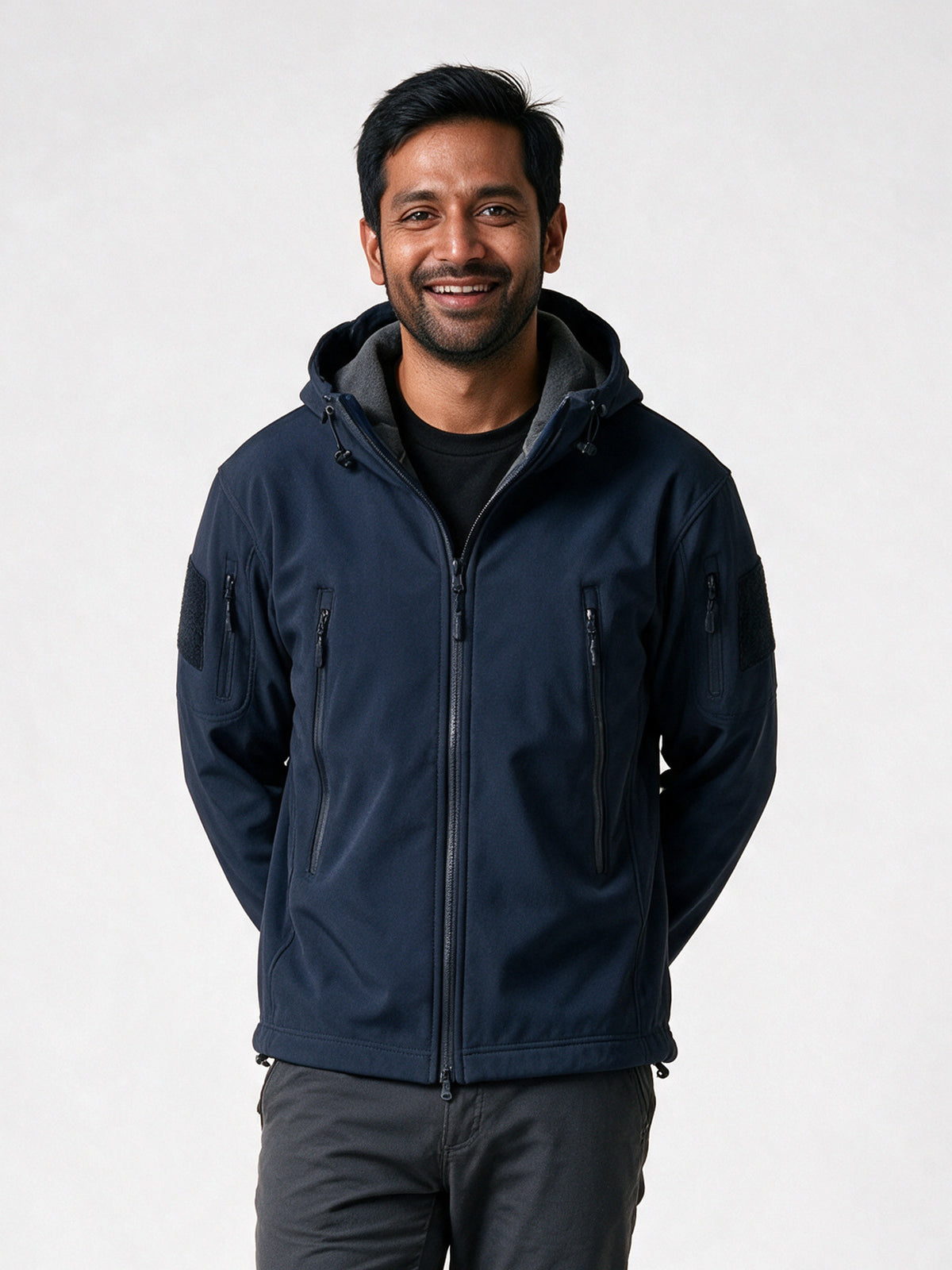 Gabrielle - Warm Softshell Fleece Jacket for Outdoor Activities - Navy Jacket