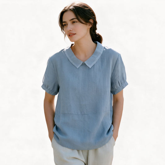 Giovana - Charming Linen Blouse for Women