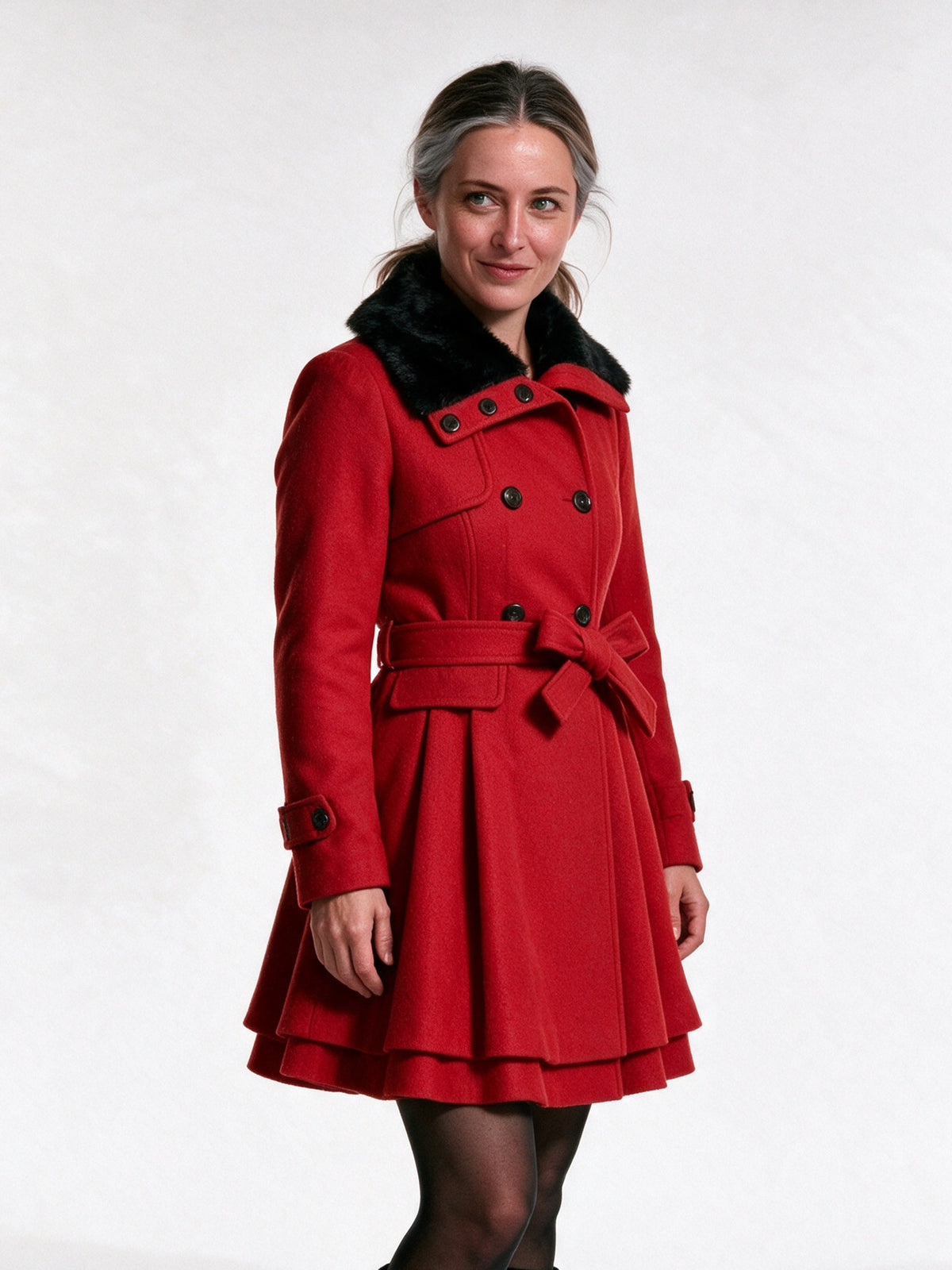 Giselle - Elegant Winter Faux Fur Coat for Women - view 2