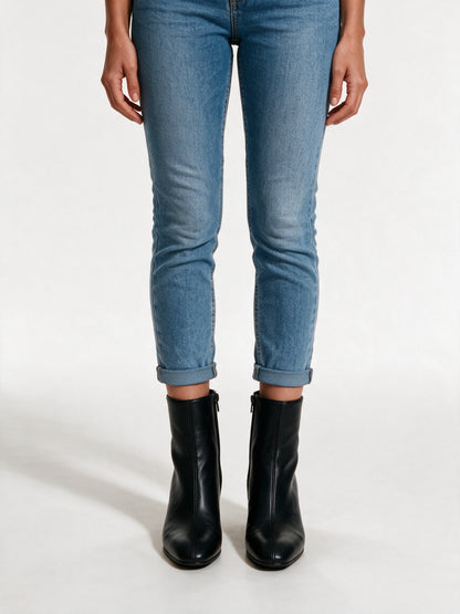 Grace - Softly Pointed Toe Block Heel Side Zip Ankle Boots - view 1