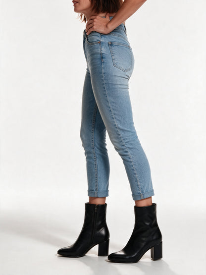 Grace - Softly Pointed Toe Block Heel Side Zip Ankle Boots - view 2